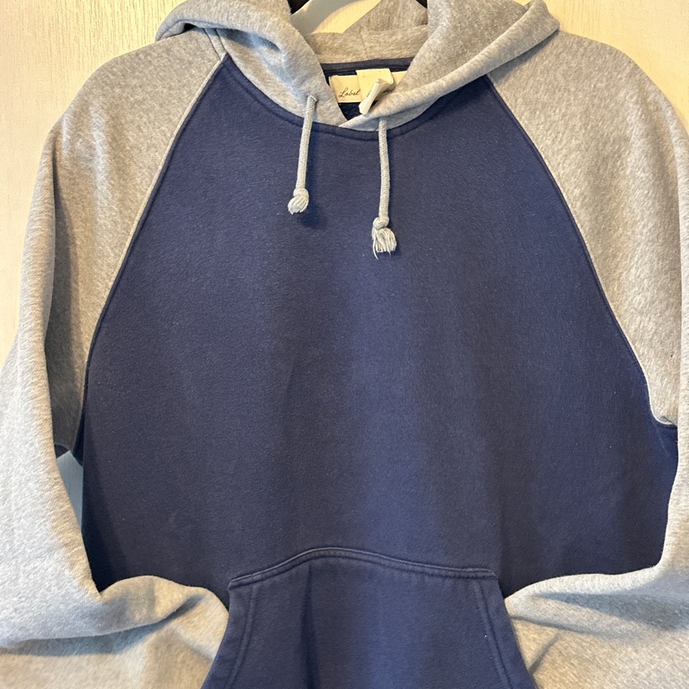 H&M Blue and Gray Men's Hoodie - Picture 2 of 4